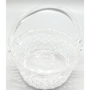 Beautiful Williams Sonoma ? Clear Glass Basket with Woven Design